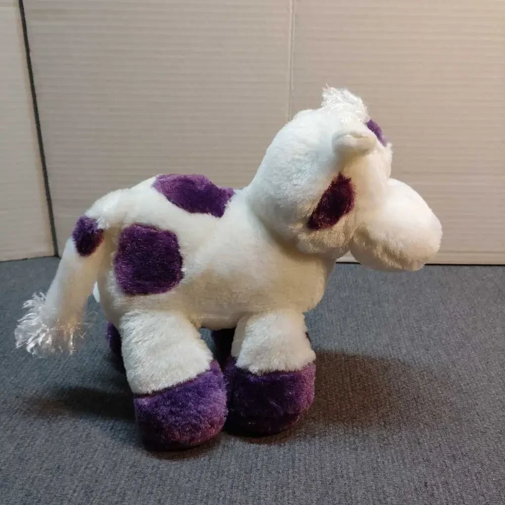 Vermont Stephie The Cow Plush Stuffed Animal White Purple Spots 2010 Toy